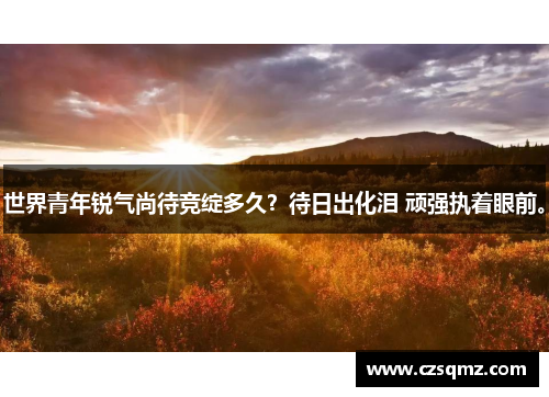 世界青年锐气尚待竞绽多久？待日出化泪 顽强执着眼前。